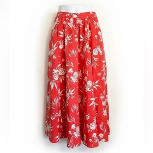 Vintage Red and White Pineapple A-Line Ski…